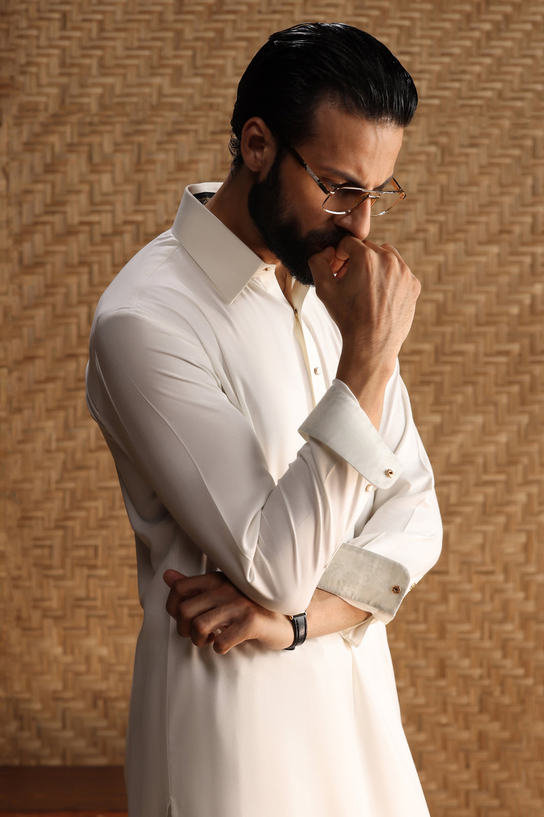 Blended Off White Shalwar Kameez - Cast & Crew