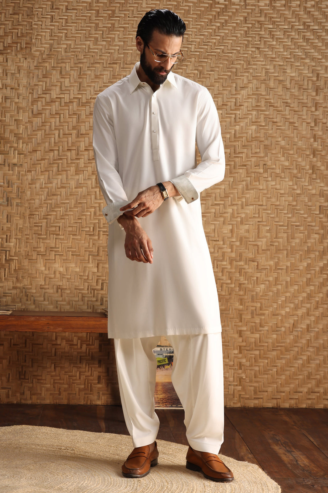 Blended Off White Shalwar Kameez - Cast & Crew