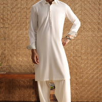 Blended Off White Shalwar Kameez - Cast & Crew