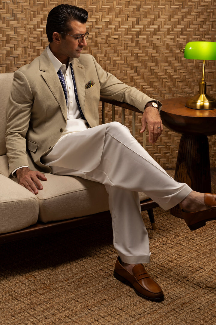 Blended Optical White Shalwar Kameez - Cast & Crew