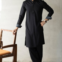 Cotton Navy Shalwar Kameez - Cast & Crew