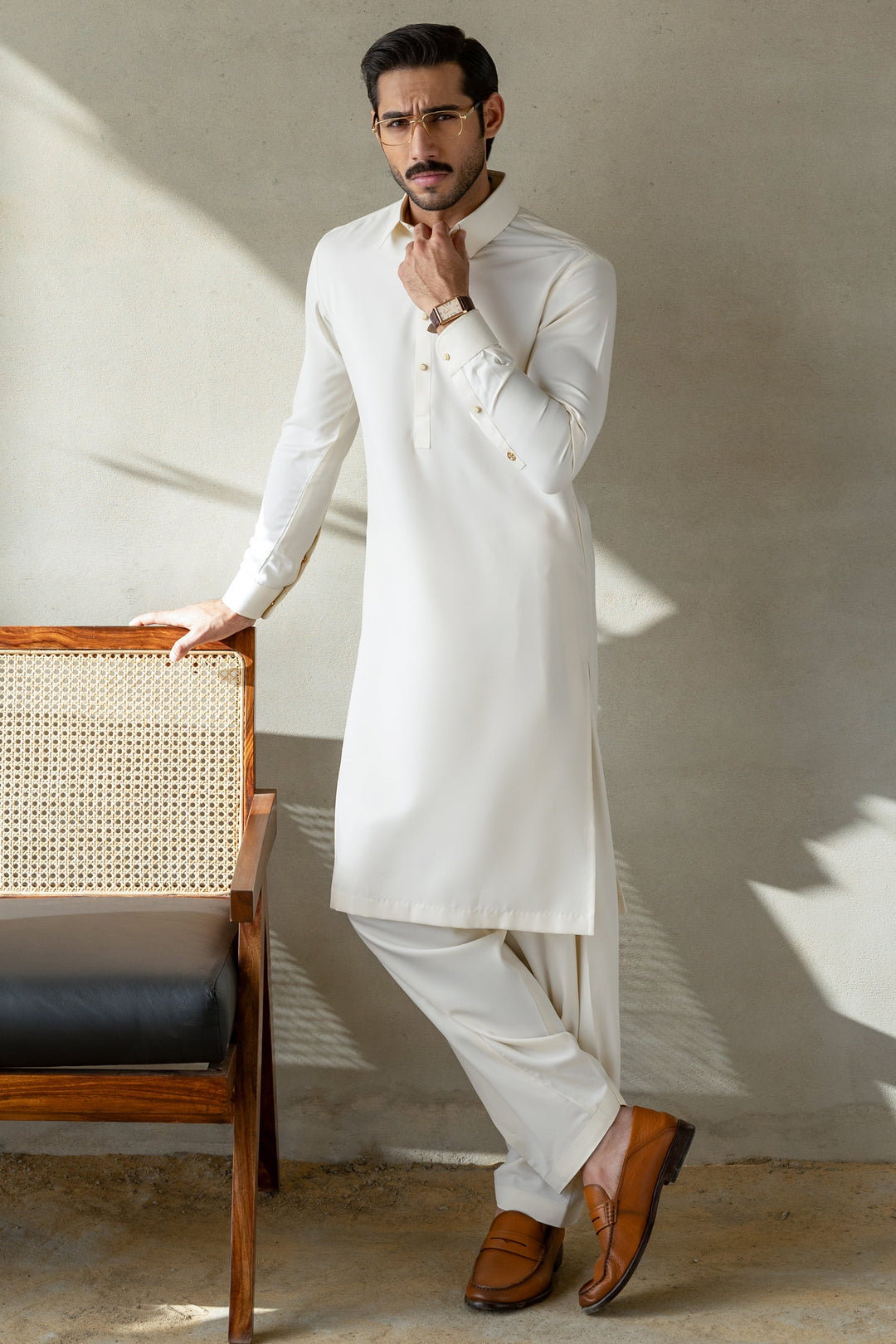 Blended Cream Shalwar Kameez - Cast & Crew