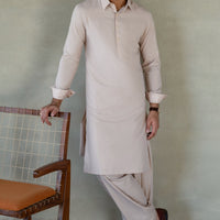 Blended Light Beige Shalwar Kameez - Cast & Crew