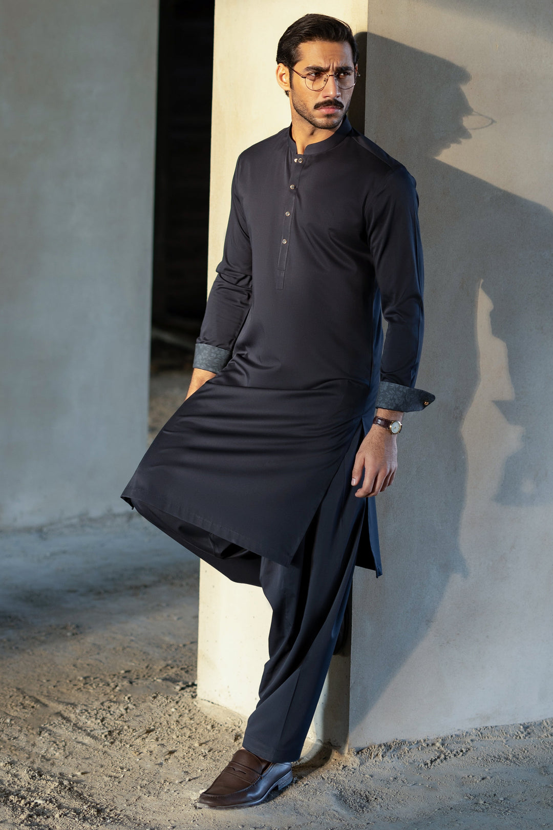 Blended Dark Teal Shalwar Kameez - Cast & Crew