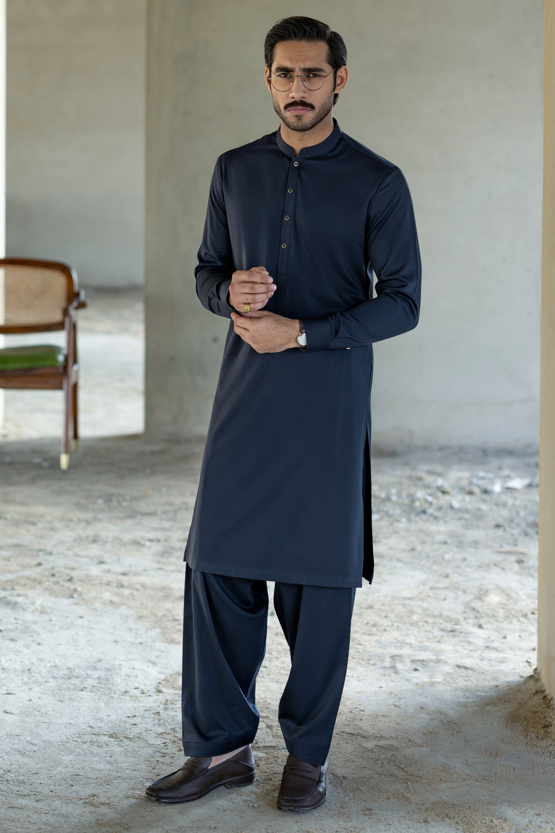 Blended Dark Teal Shalwar Kameez - Cast & Crew