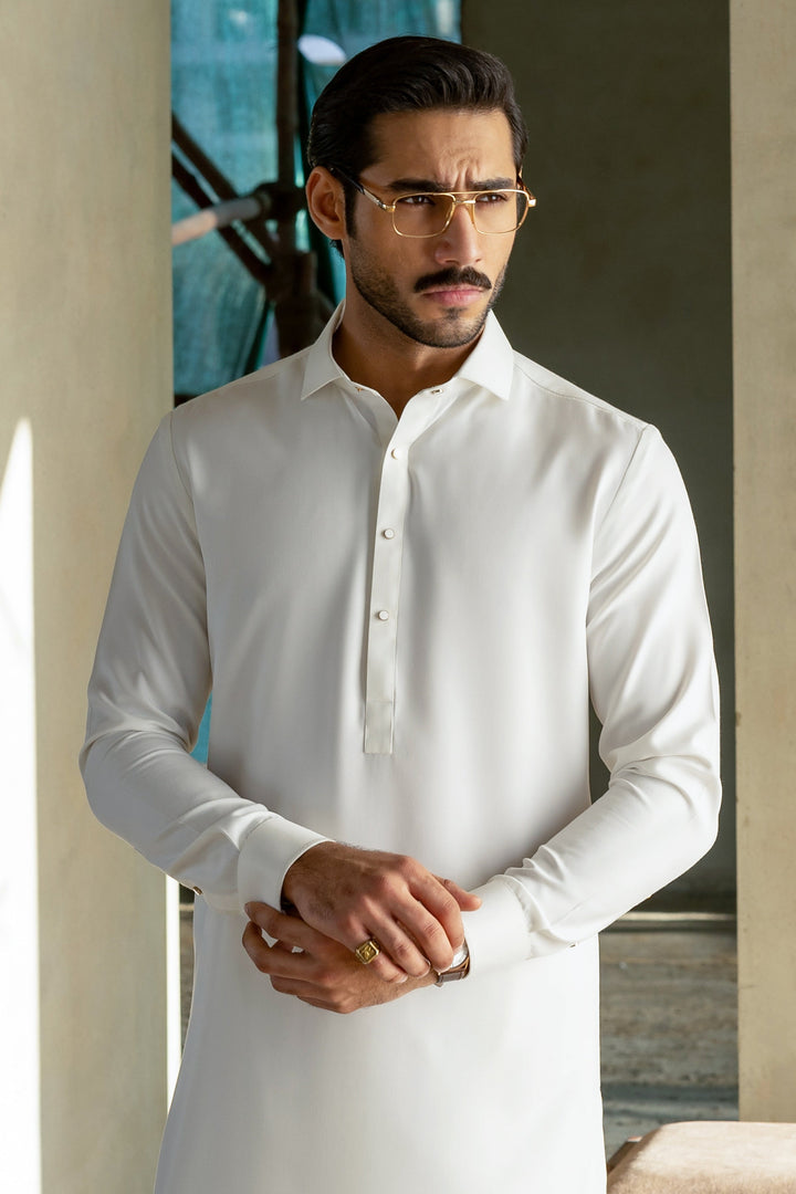 Blended Off White Shalwar Kameez - Cast & Crew