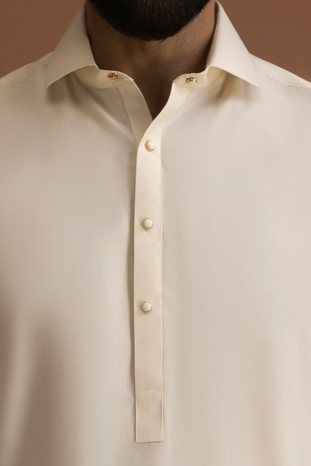 Blended Cream Shalwar Kameez - J. Junaid Jamshed