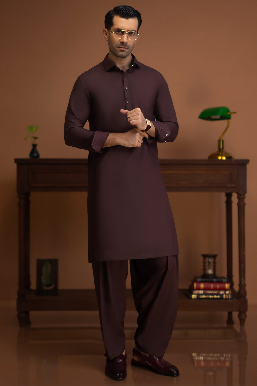 Blended Coffee Shalwar Kameez - J. Junaid Jamshed