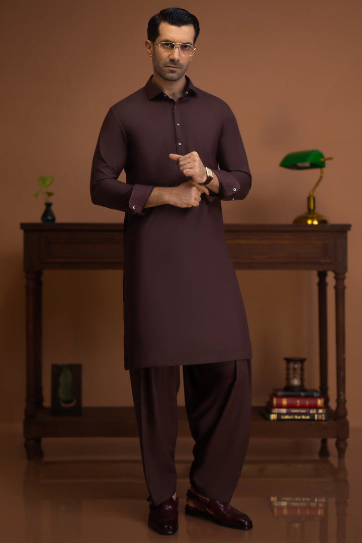 Blended Coffee Shalwar Kameez - J. Junaid Jamshed