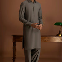 Blended Light Olive Shalwar Kameez - J. Junaid Jamshed