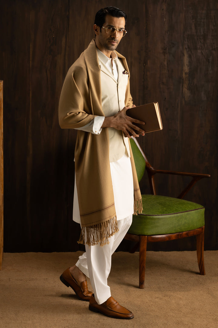 Blended Optical White Shalwar Kameez- Cast & Crew