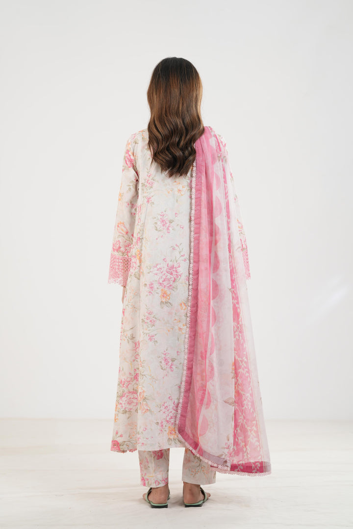 Cream Haze - Farasha Printed Essentials Stitched