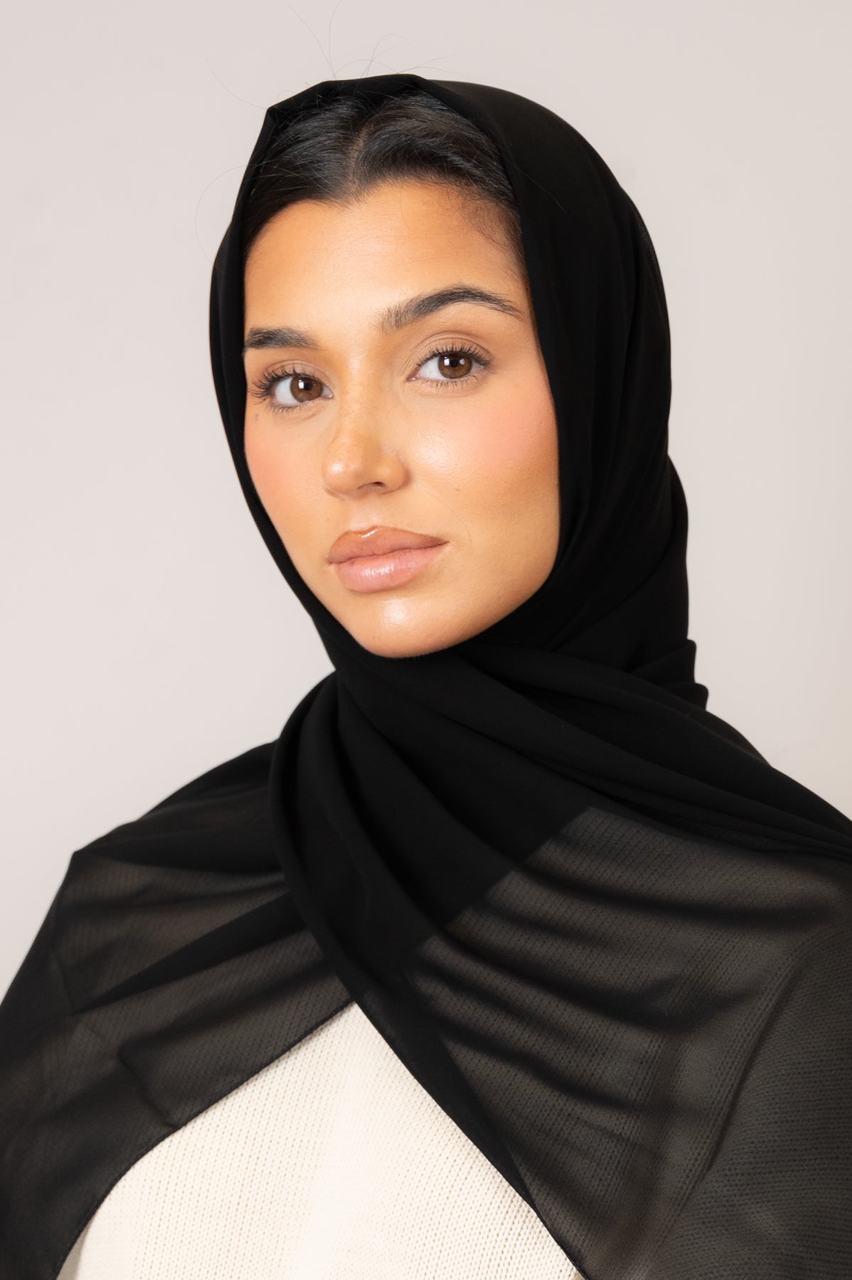 Black Chiffon Hijab