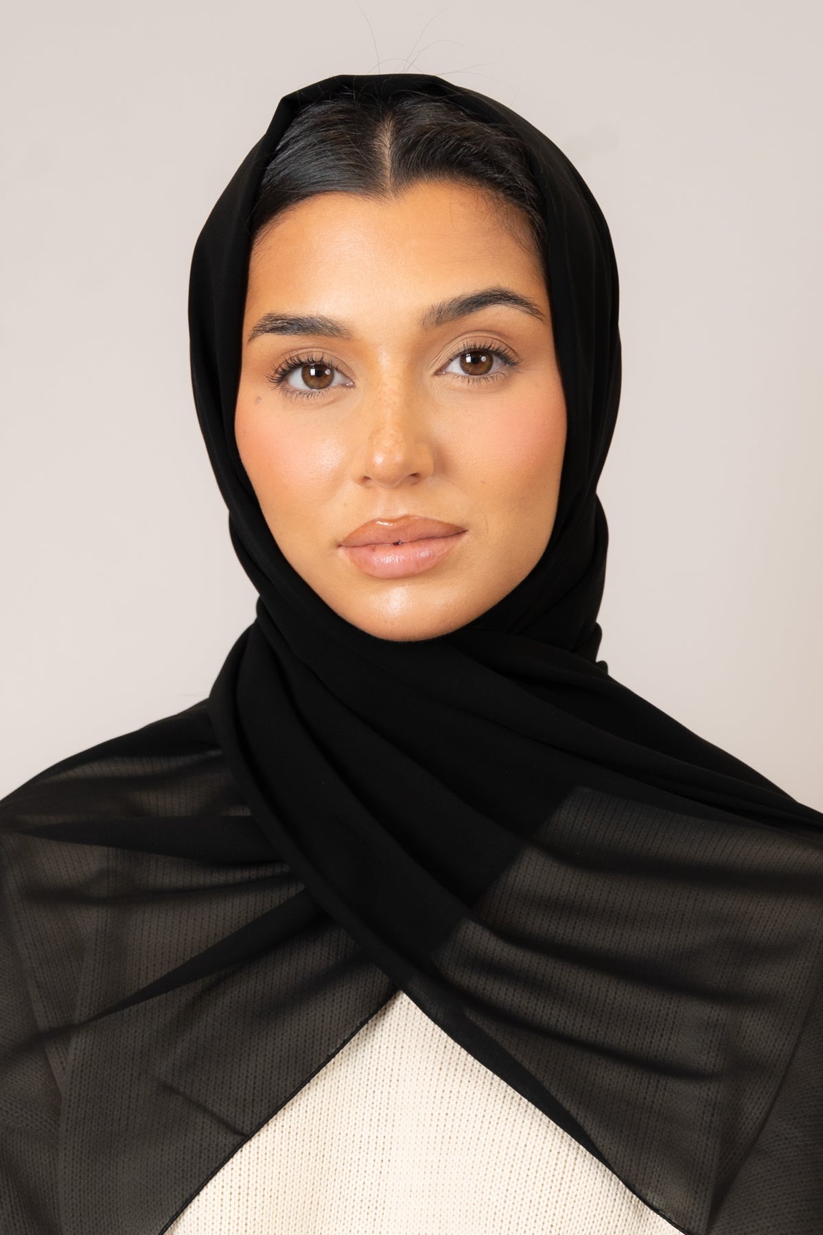 Black Chiffon Hijab