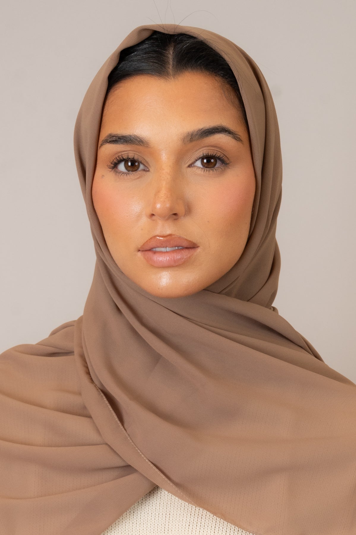 Taupe Chiffon Hijab