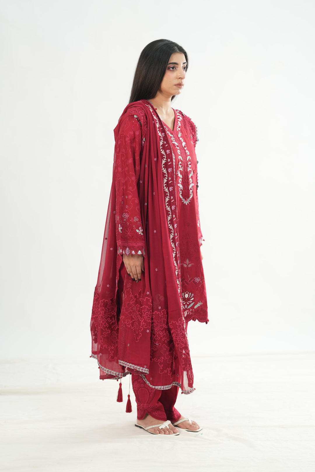 Ruby - Qalamkar Chikankari Eid Edit Stitched