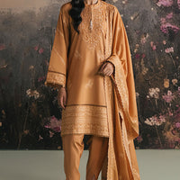 Mustard Bloom - Cross Stitch Premium Lawn Stitched