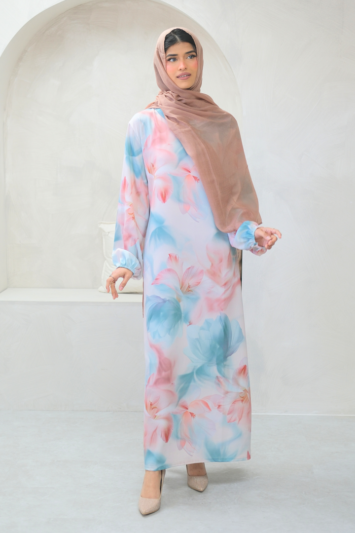 Elyra Pastel Veil Dress