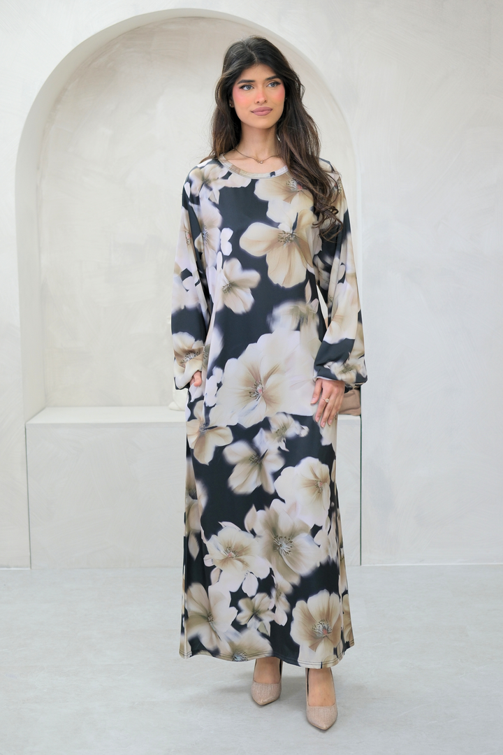 Elyra Noir Bloom Dress