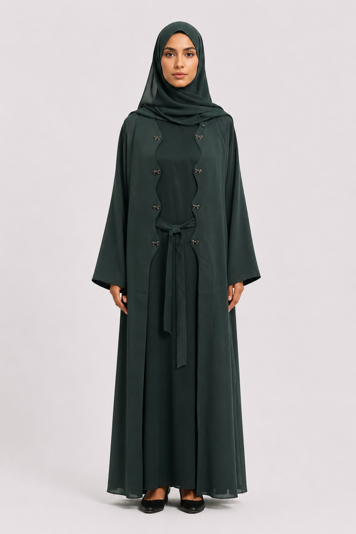 Emerald Bow Abaya