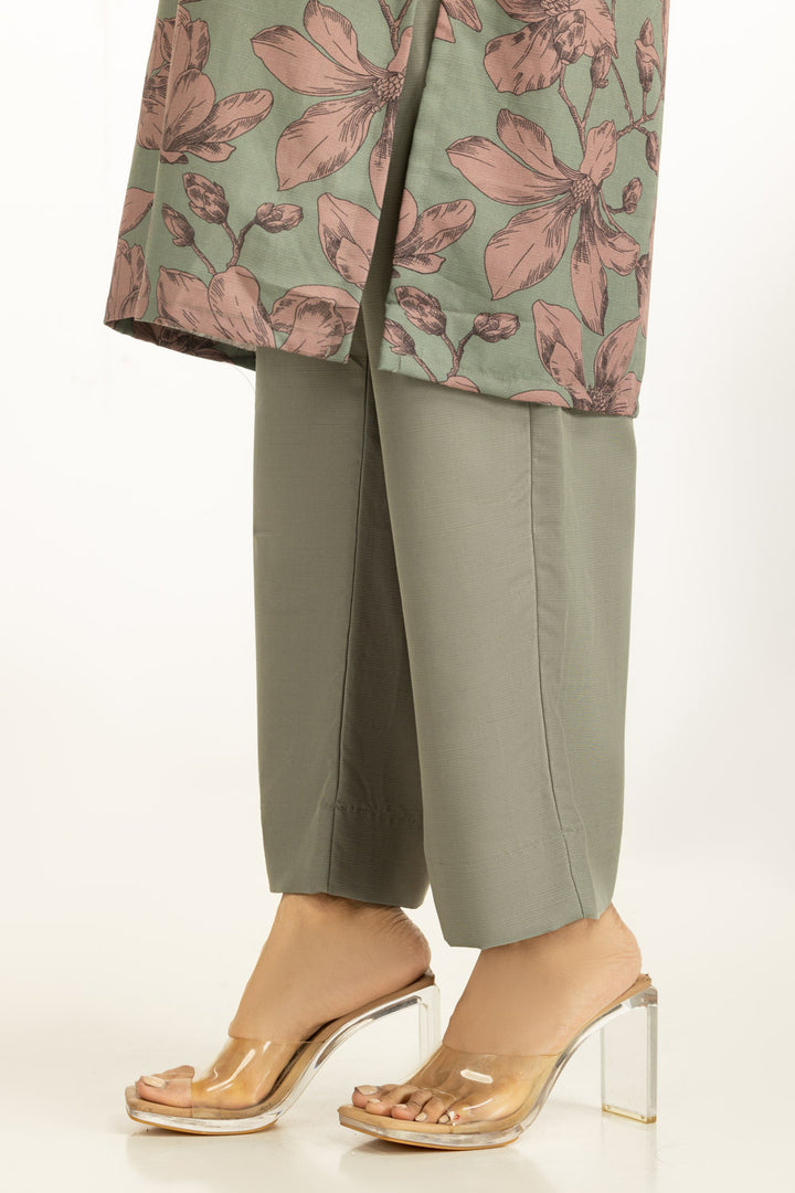 Cotton Viscose Khaddar Green Stitched Suit - Gul Ahmed