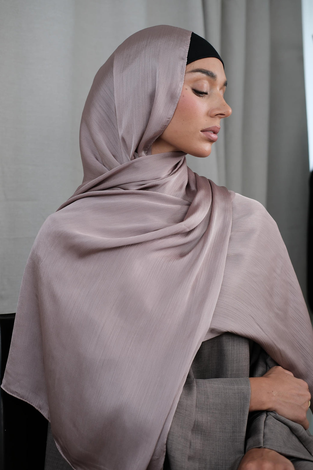 Mink Crinkle Silk Hijab