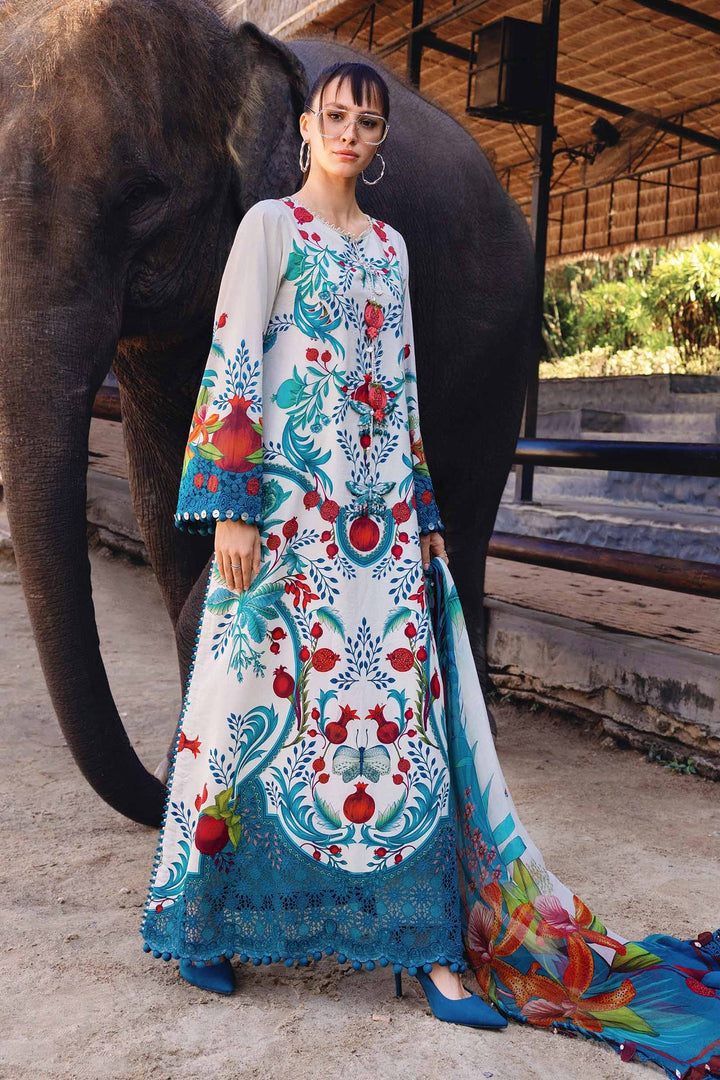 Design 12A - Maria B M Print Stitched