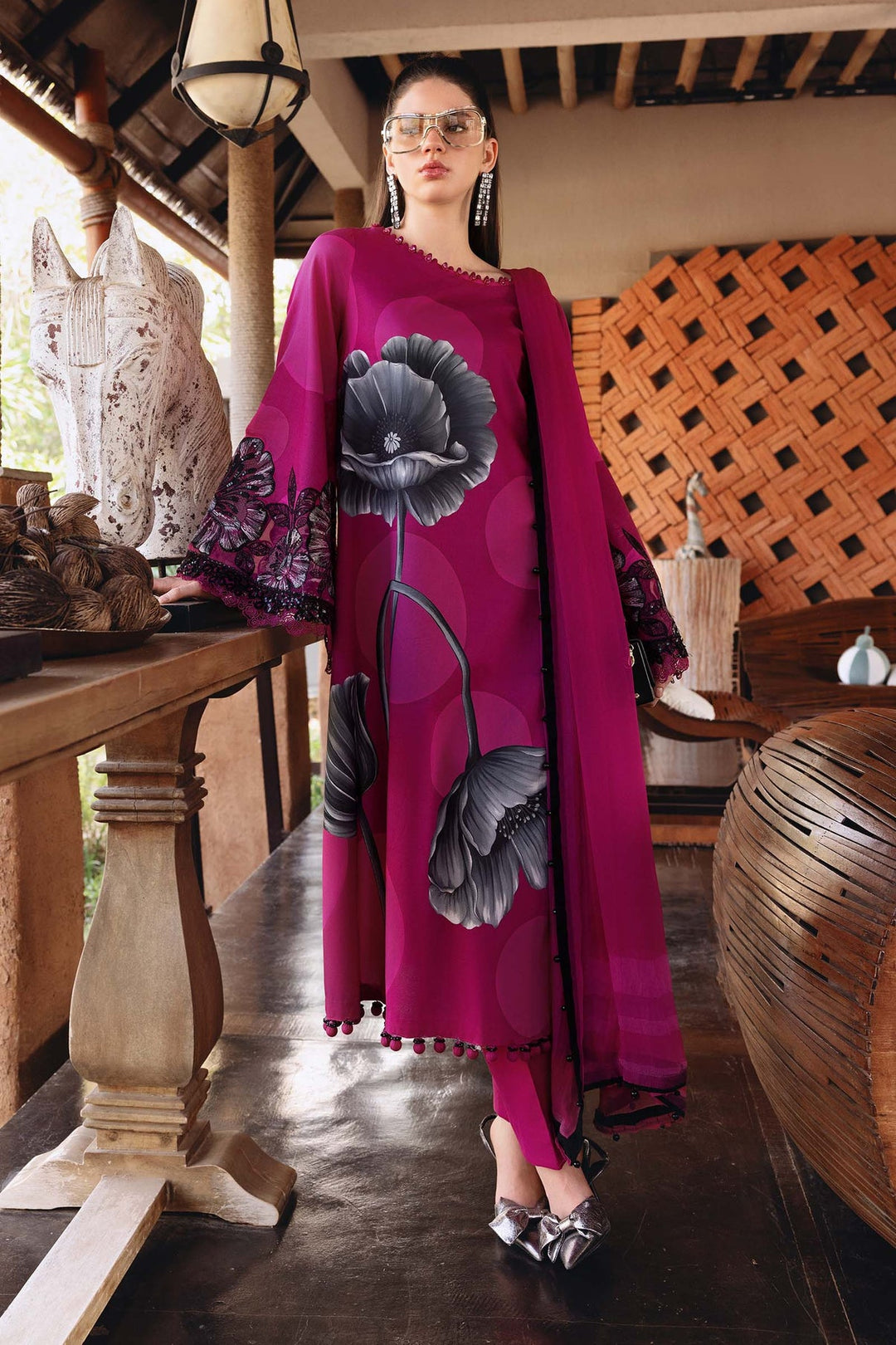 Design 13B - Maria B M Print Stitched