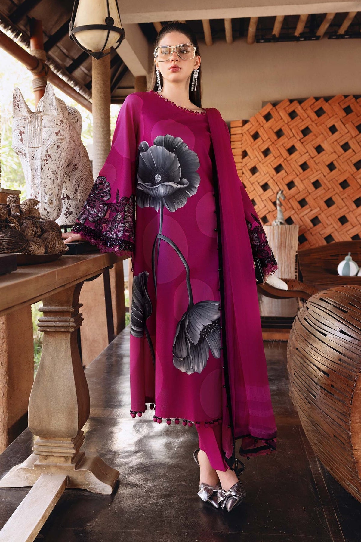 Design 13B - Maria B M Print Stitched