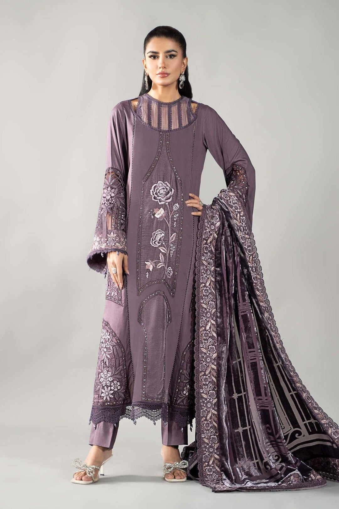 Design 02 - Maria B Winter Luxe Stitched