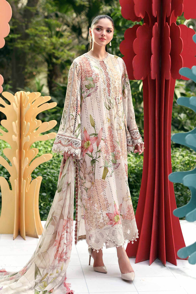 Embroidered Lawn Stitched Suit - Maria B M Print '26