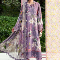 Embroidered Lawn Stitched Suit - Maria B M Print '26