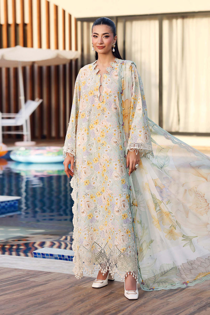 Embroidered Lawn Stitched Suit - Maria B M Print '26