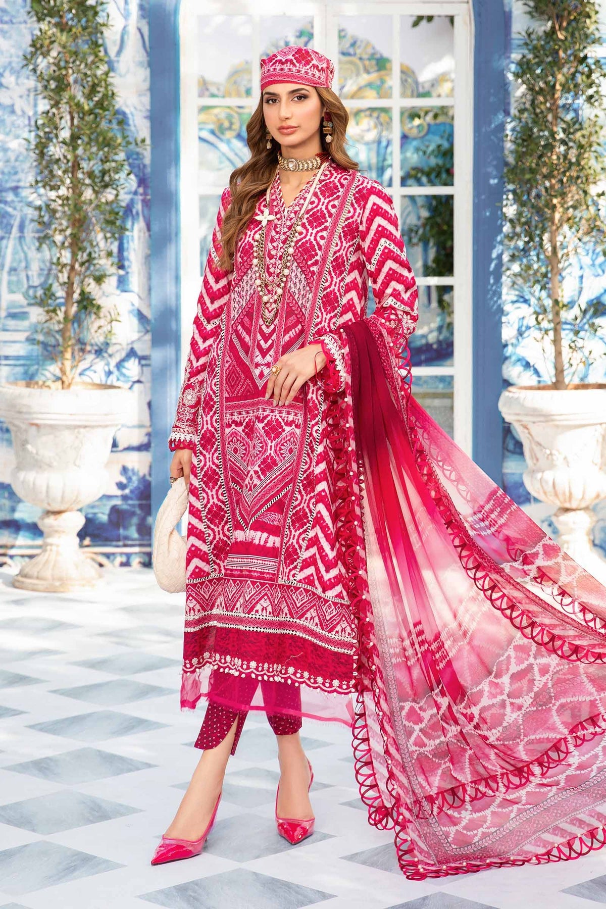 Design 8A - Maria B M.Prints Lawn Unstitched