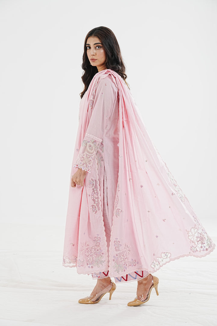 Freja - Qalamkar Qlinekari Lawn Stitched