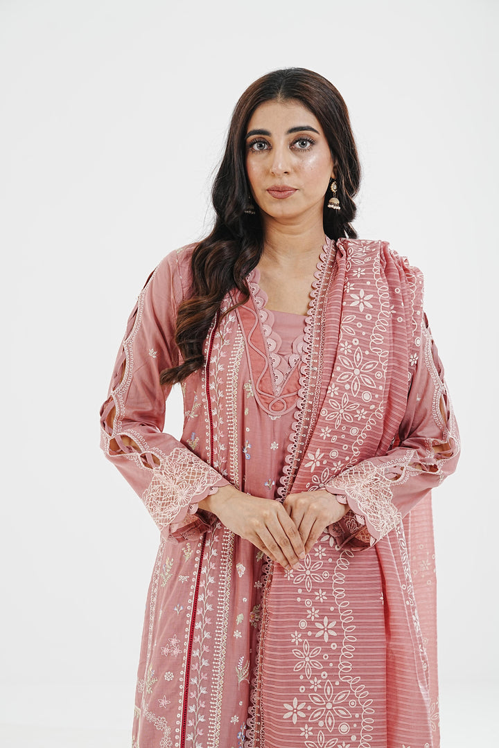 Moya - Qalamkar Qlinekari Lawn Stitched
