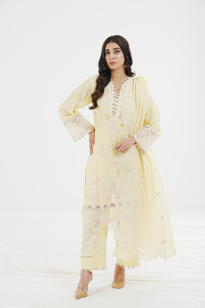 Keva - Qalamkar Qlinekari Lawn Stitched