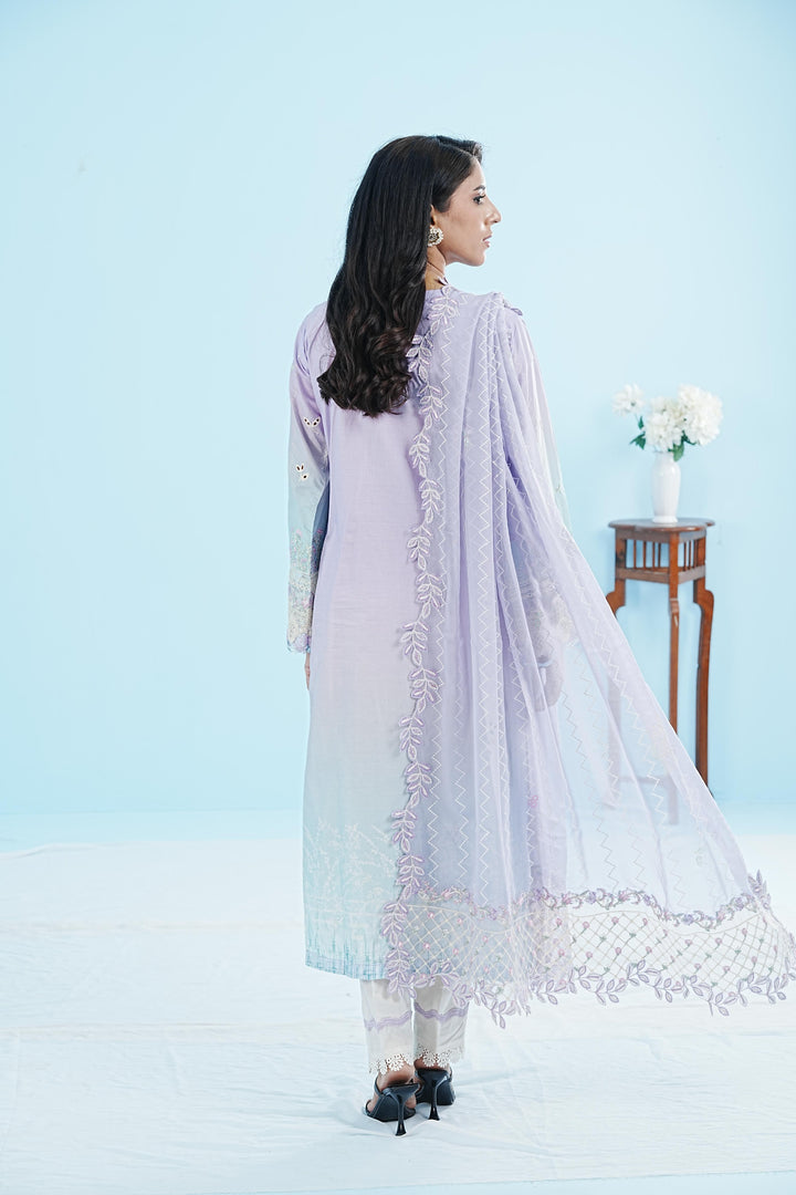 Clio - Qalamkar Qlinekari Lawn Stitched