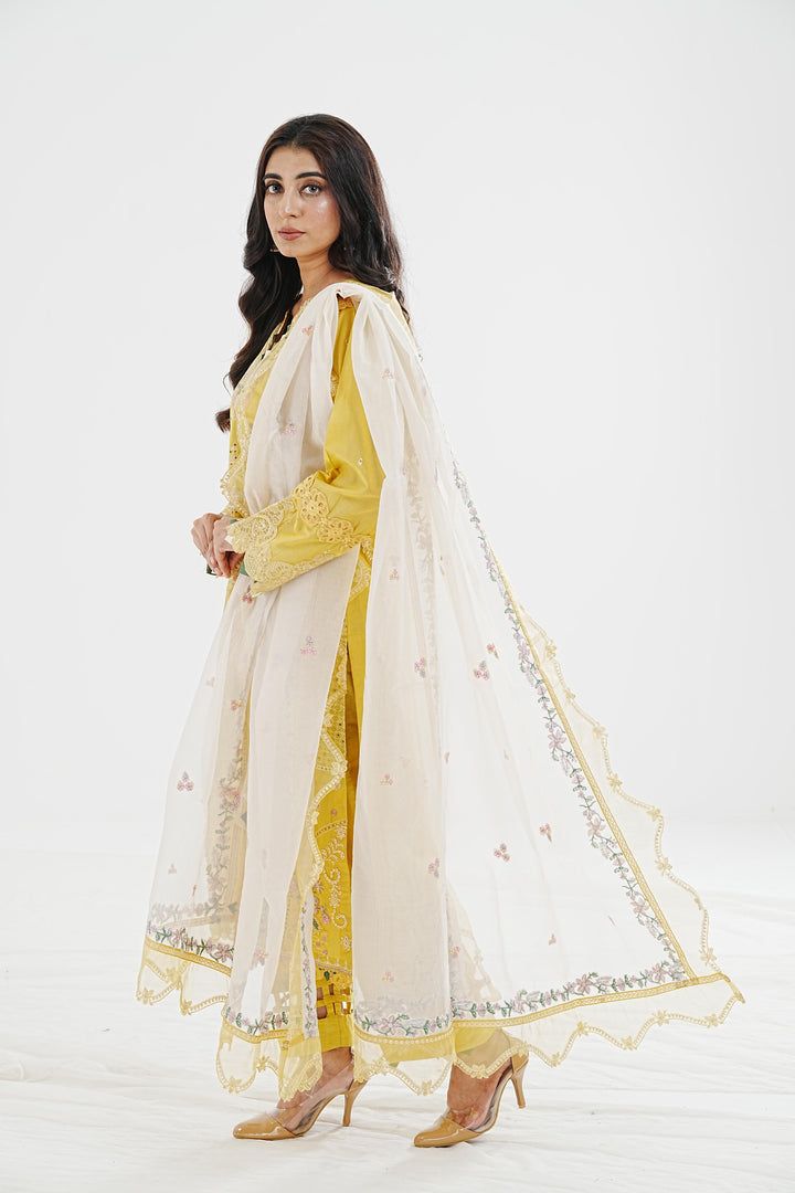 Enya - Qalamkar Qlinekari Lawn Stitched