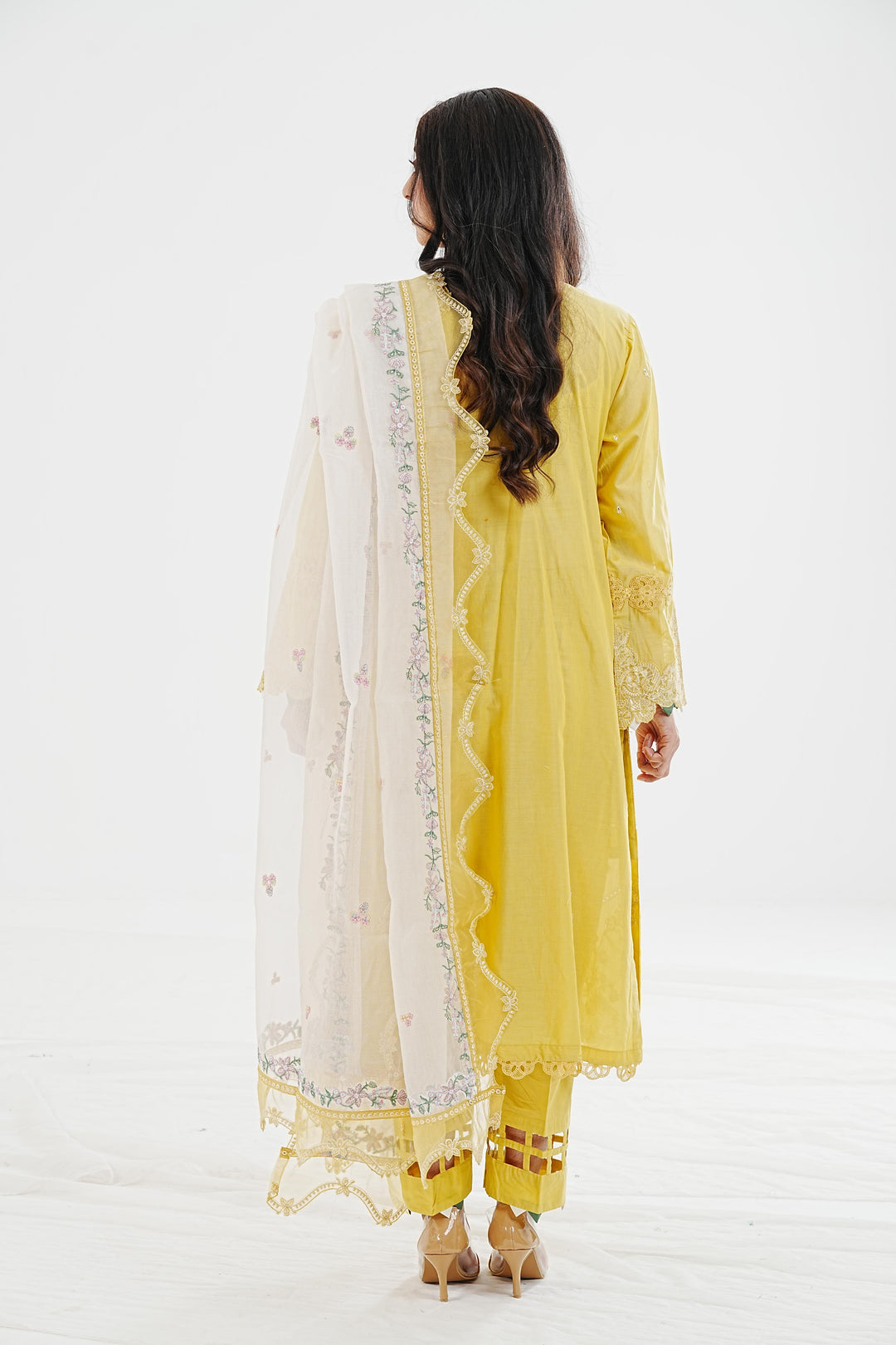 Enya - Qalamkar Qlinekari Lawn Stitched