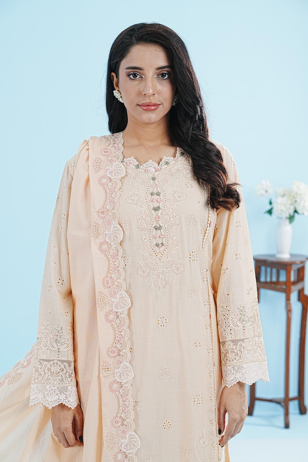 Disa - Qalamkar Qlinekari Lawn Stitched