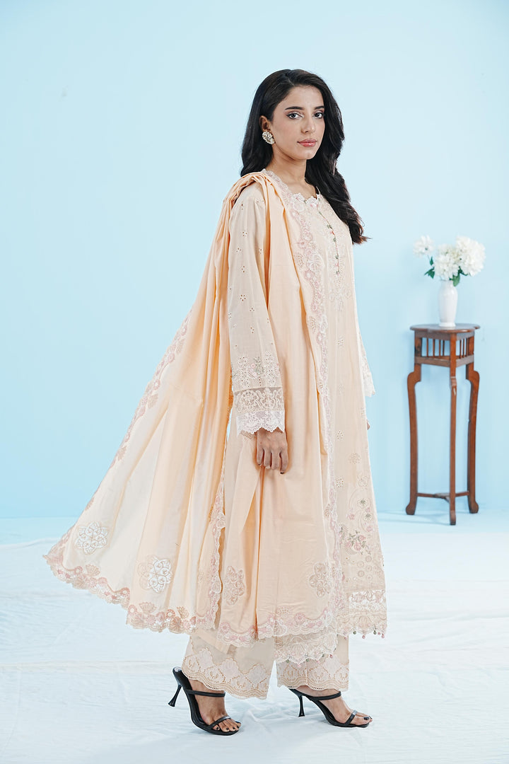 Disa - Qalamkar Qlinekari Lawn Stitched