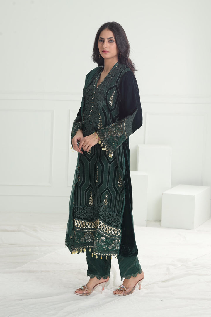 Design 12 - Maria B Winter Luxe Stitched