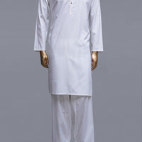 Blended Off White Shalwar Kameez - Raf Raf