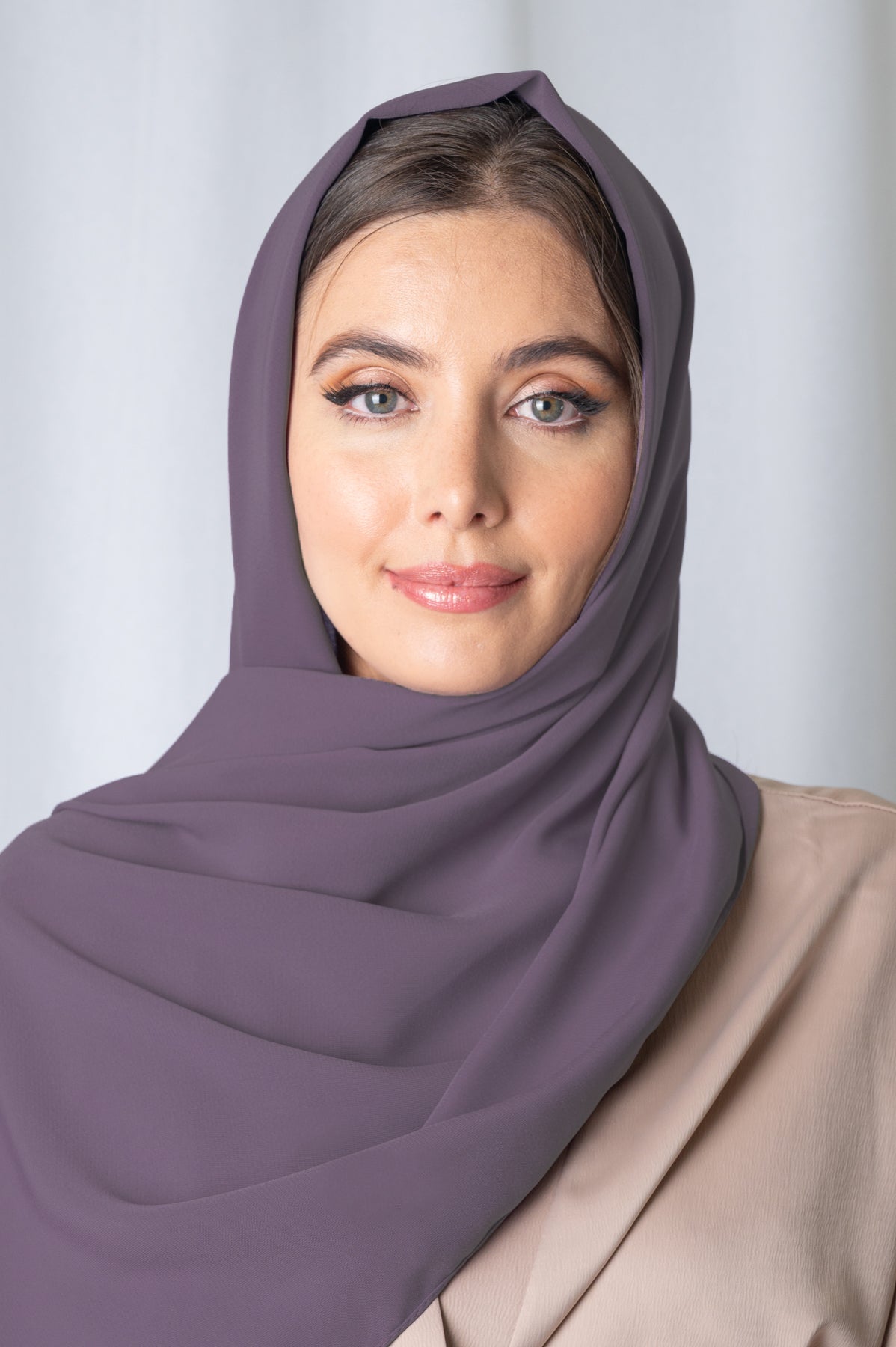 Purple Soft Crepe Hijab