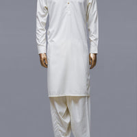 Blended Cream Shalwar Kameez - Raf Raf
