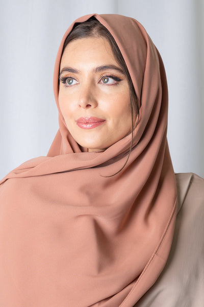 Salmon Soft Crepe Hijab