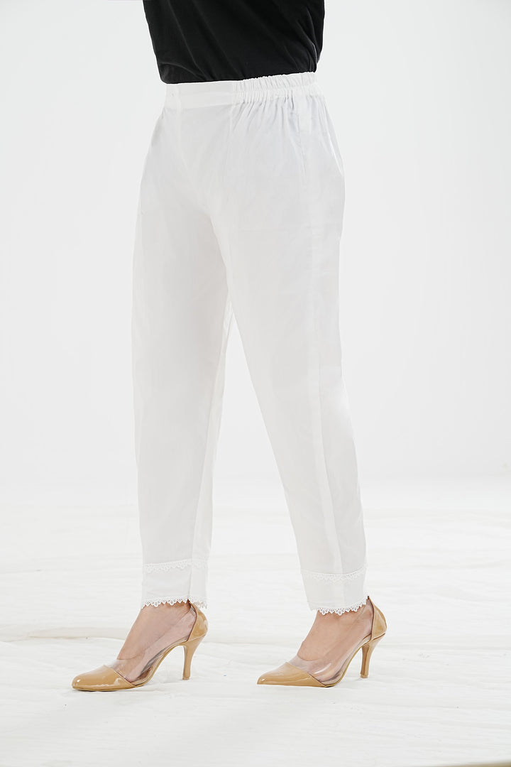 Layla Slim-Leg Cotton Trousers