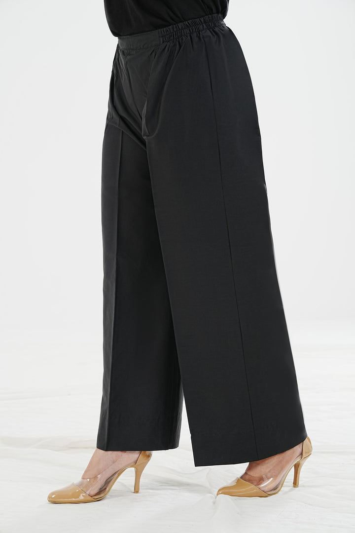 Zia Wide-Leg Cotton Trousers