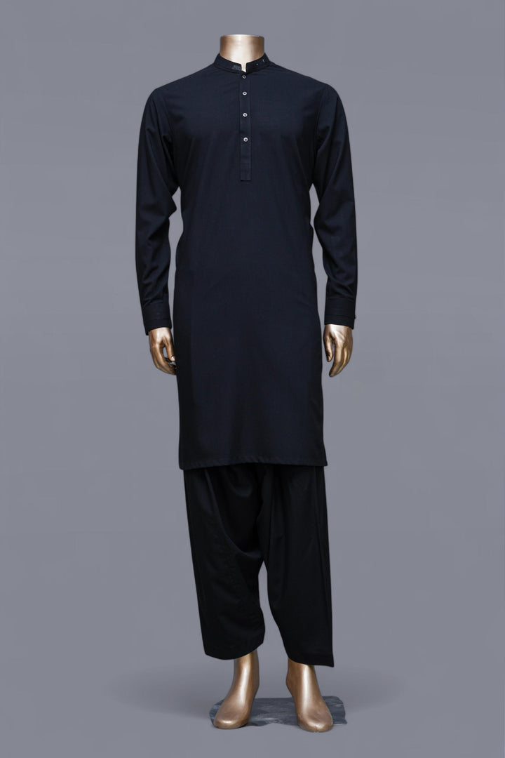 Blended Black Shalwar Kameez - Raf Raf